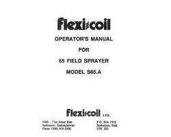 Operator's Manual for Case IH Sprayers model 65