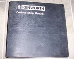 1985 Kenworth T600A Truck Service Repair Manual