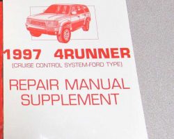1997 Toyota 4Runner (Cruise Control System-Ford Type) Service Manual Supplement