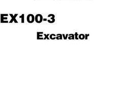 Troubleshooting Service Repair Manuals for Hitachi Ex-3 Series model Ex100-3 Excavators