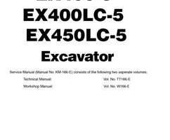 Troubleshooting Service Repair Manuals for Hitachi Ex-5 Series model Ex400lc-5 Excavators