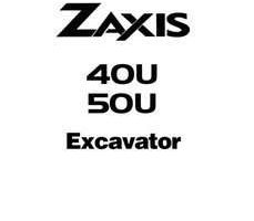 Troubleshooting Service Repair Manuals for Hitachi Zaxis Series model Zaxis50u Excavators