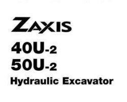 Troubleshooting Service Repair Manuals for Hitachi Zaxis-2 Series model Zaxis50u-2 Excavators