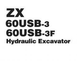 Service Repair Manuals for Hitachi Zaxis-3 Series model Zaxis60usb-3 Excavators