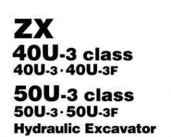 Troubleshooting Service Repair Manuals for Hitachi Zaxis-3 Series model Zaxis50u-3 Excavators