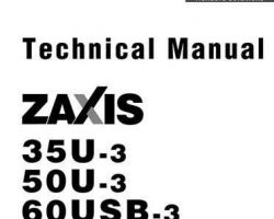 Service Repair Manuals for Hitachi Zaxis-3 Series model Zaxis50u-3 Excavators
