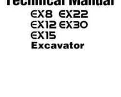 Troubleshooting Service Repair Manuals for Hitachi Ex Series model Ex15 Excavators