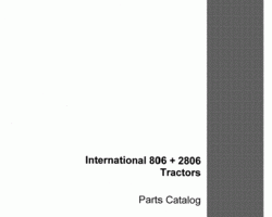 Parts Catalog for Case IH Tractors model 2806