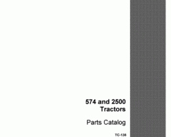 Parts Catalog for Case IH Tractors model 574