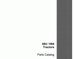 Parts Catalog for Case IH Tractors model 84