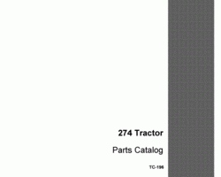 Parts Catalog for Case IH Tractors model 274