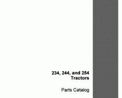 Parts Catalog for Case IH Tractors model 244