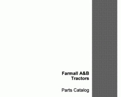 Parts Catalog for Case IH Tractors model Farmall A