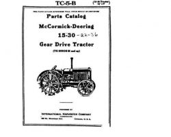 Parts Catalog for Case IH Tractors model 15-30