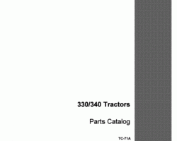 Parts Catalog for Case IH Tractors model Farmall 330 UTILITY