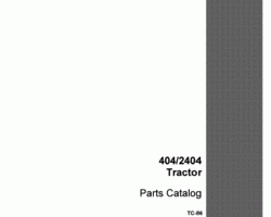 Parts Catalog for Case IH Tractors model 2404