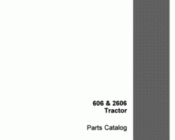 Parts Catalog for Case IH Tractors model 2606