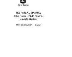 Timberjack model 640 Skidders Service Repair Technical Manual