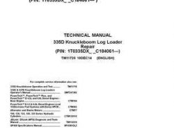 Timberjack D Series model 335d Knuckleboom Loader Service Repair Technical Manual