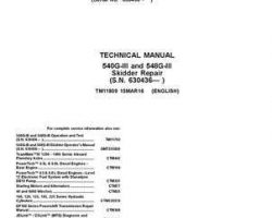 Timberjack G Series Iii model 540giii Skidders Service Repair Technical Manual