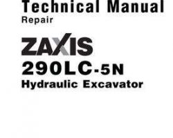 Service Repair Manuals for Hitachi Zaxis-5 Series model Zaxis290lc-5n Excavators