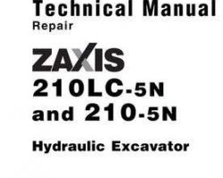 Service Repair Manuals for Hitachi Zaxis-5 Series model Zaxis210lc-5n Excavators