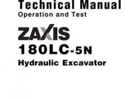 Test Service Repair Manuals for Hitachi Zaxis-5 Series model Zaxis180lc-5n Excavators