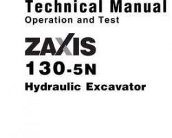 Test Service Repair Manuals for Hitachi Zaxis-5 Series model Zaxis130-5n Excavators