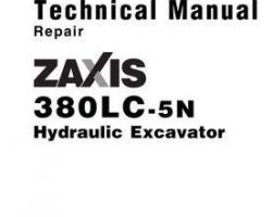 Service Repair Manuals for Hitachi Zaxis-5 Series model Zaxis380lc-5n Excavators