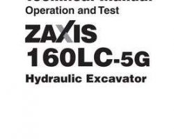 Test Service Repair Manuals for Hitachi Zaxis-5 Series model Zaxis160lc-5g Excavators