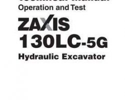 Test Service Repair Manuals for Hitachi Zaxis-5 Series model Zaxis130-5g Excavators