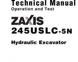 Test Service Repair Manuals for Hitachi Zaxis-5 Series model Zaxis245uslc-5n Excavators