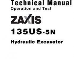 Test Service Repair Manuals for Hitachi Zaxis-5 Series model Zaxis135us-5n Excavators