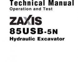 Test Service Repair Manuals for Hitachi Zaxis-5 Series model Zaxis85usb-5n Excavators