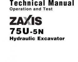 Test Service Repair Manuals for Hitachi Zaxis-5 Series model Zaxis75us-5n Excavators