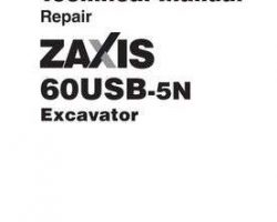Service Repair Manuals for Hitachi Zaxis-5 Series model Zaxis60usb-5n Excavators