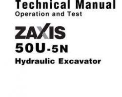 Test Service Repair Manuals for Hitachi Zaxis-5 Series model Zaxis50u-5n Excavators