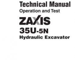 Test Service Repair Manuals for Hitachi Zaxis-5 Series model Zaxis35u-5n Excavators