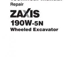 Service Repair Manuals for Hitachi Zaxis-5 Series model Zaxis190w-5n Excavators