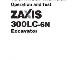 Test Service Repair Manuals for Hitachi Zaxis-5 Series model Zaxis300lc-6n Excavators