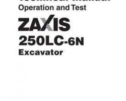 Test Service Repair Manuals for Hitachi Zaxis-6 Series model Zaxis250lc-6n Excavators