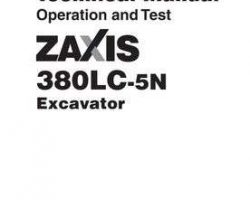 Test Service Repair Manuals for Hitachi Zaxis-6 Series model Zaxis380lc-6n Excavators