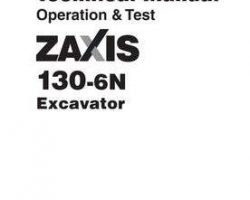 Test Service Repair Manuals for Hitachi Zaxis-6 Series model Zaxis130-6n Excavators