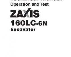 Test Service Repair Manuals for Hitachi Zaxis-6 Series model Zaxis160lc-6n Excavators