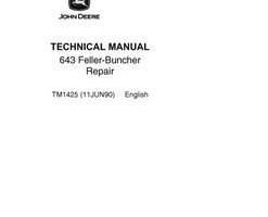 Timberjack 43 Series model 643 Wheeled Feller Bunchers Service Repair Technical Manual