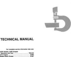 Timberjack D Series model 640d Skidders Service Repair Technical Manual