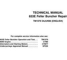 Timberjack E Series model 653e Tracked Feller Bunchers Service Repair Technical Manual