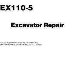 Service Repair Manuals for Hitachi Ex-5 Series model Ex110-5 Excavators