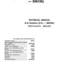Timberjack G Series Iii model 548giii Skidders Test Technical Manual