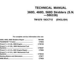 Timberjack D Series model 460d Skidders Test Technical Manual